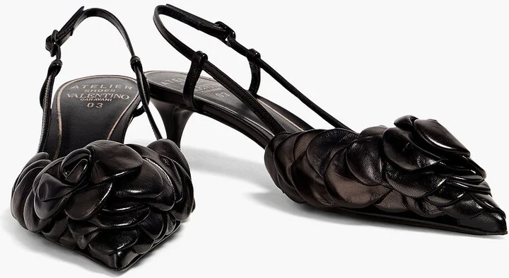 03 Rose Edition Atelier leather slingback pumps - Image 5