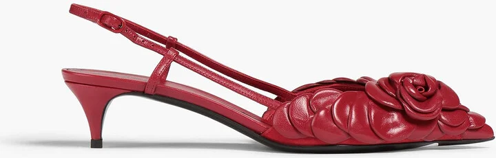 03 Rose Edition Atelier leather slingback pumps