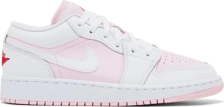 1 Low Pink Foam Fire Red White Women's