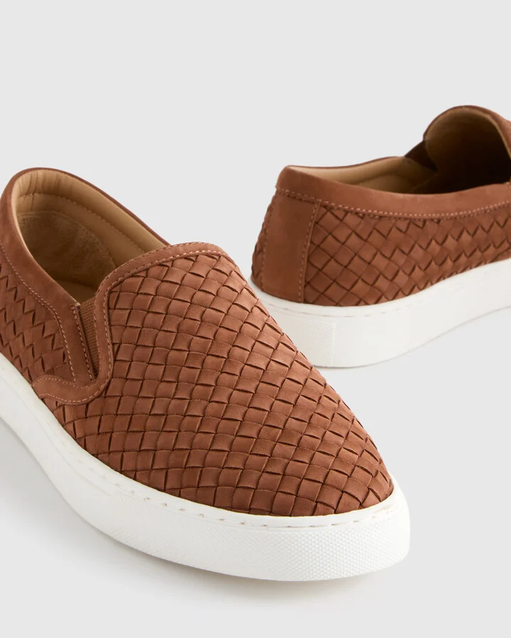100% Handwoven Leather Slip On Sneaker - Image 3