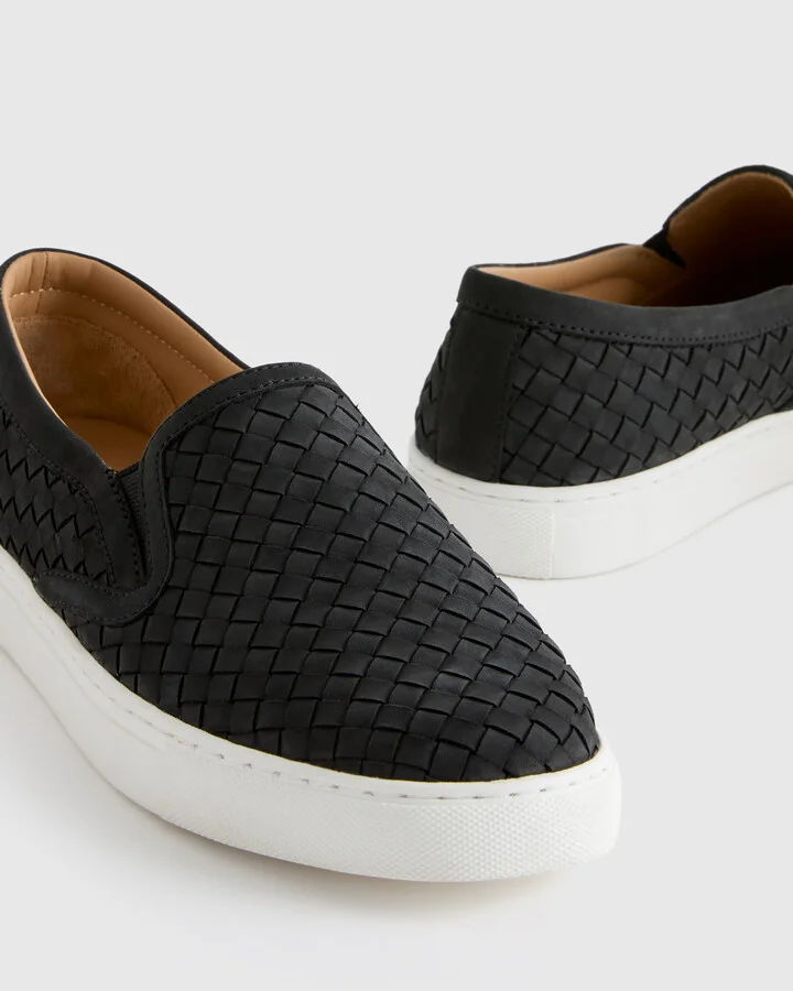 100% Handwoven Leather Slip On Sneaker - Image 7