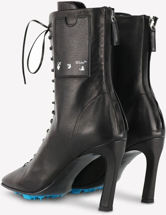100 Lace-Up Ankle Boots in Leather - Image 3
