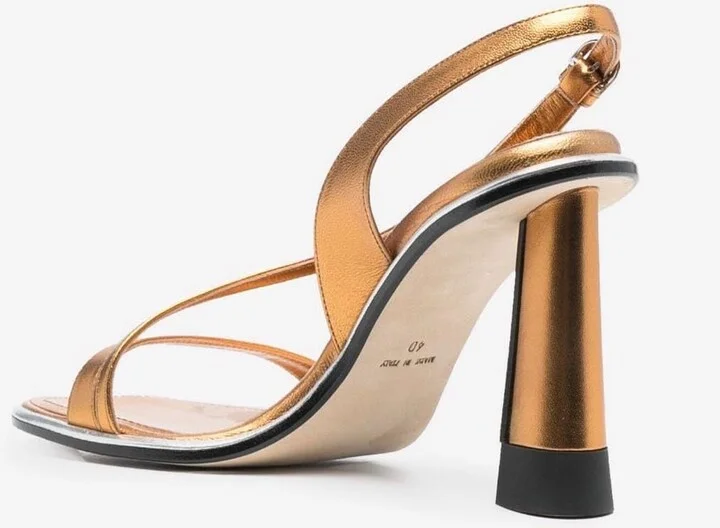 100 Metallic Leather Sandals - Image 2
