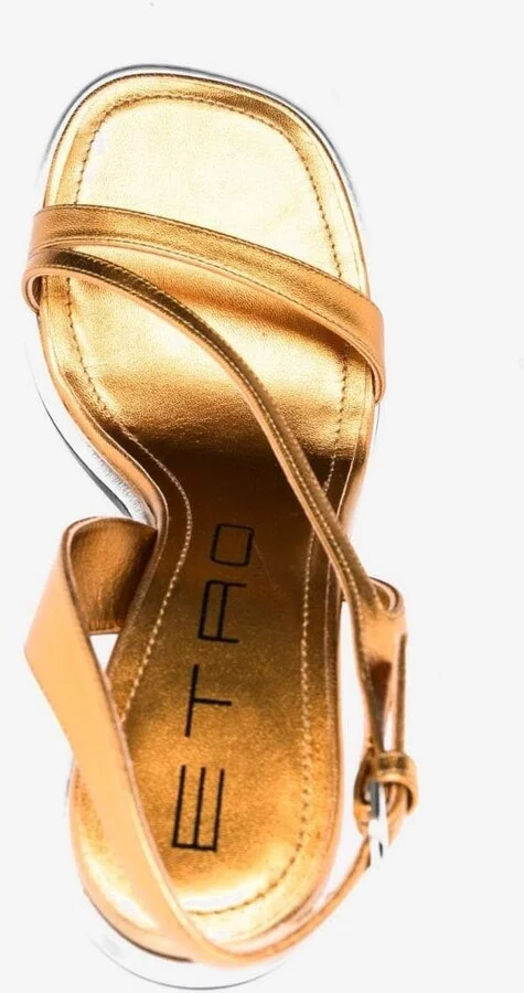 100 Metallic Leather Sandals - Image 3