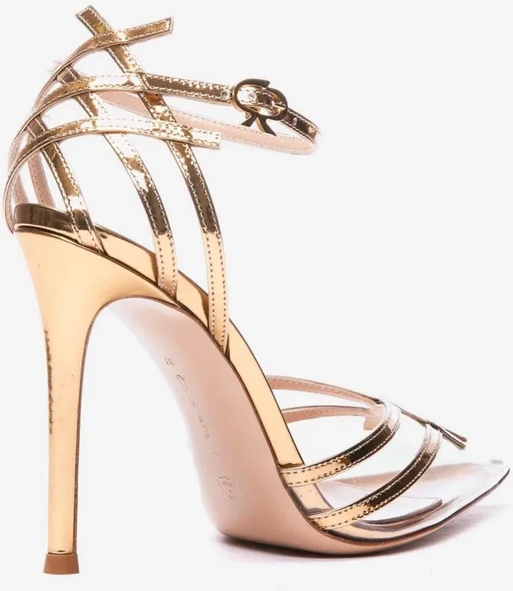 100 Pointed Pumps in Metallic Leather - Image 2