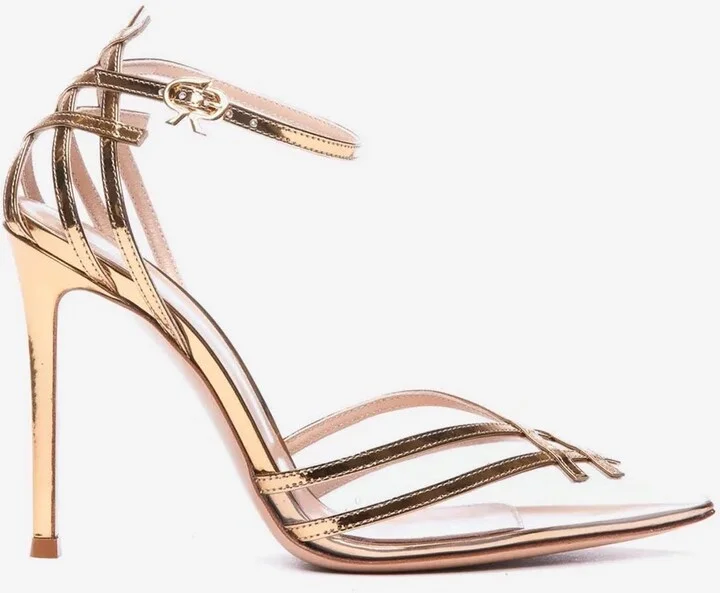 100 Pointed Pumps in Metallic Leather