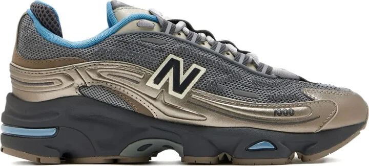 1000 Metallic-Mesh Sneakers