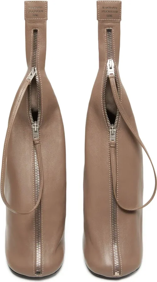 100m Leather Zip Pumps - Image 3