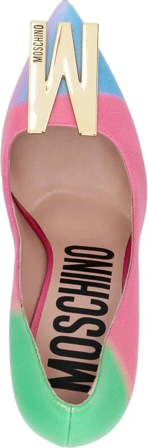100m Logo-Plaque Leather Pumps - Image 4