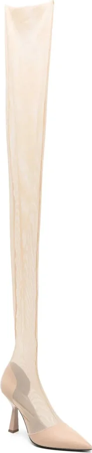 100mm Above-Knee Tulle Boots - Image 2