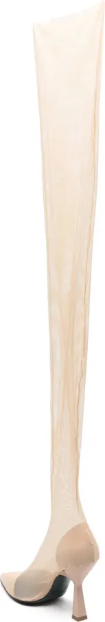 100mm Above-Knee Tulle Boots - Image 3