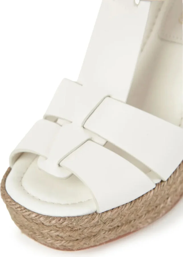 100mm Alison leather wedge sandals - Image 4