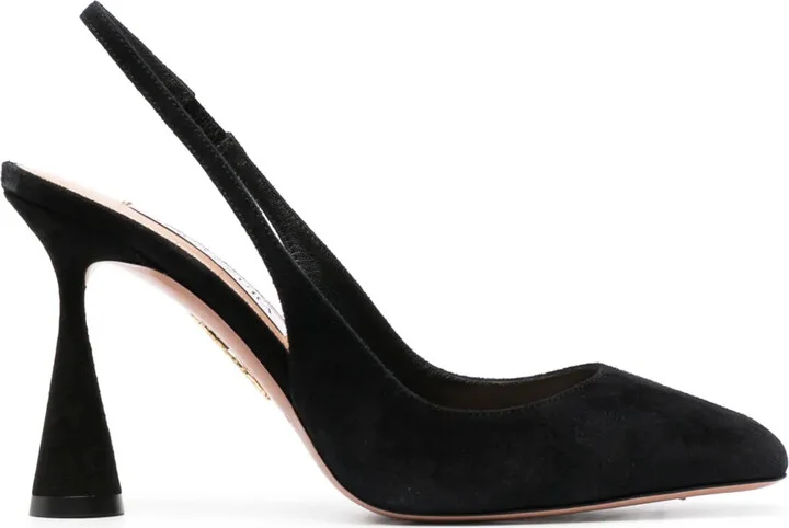 100mm Amore suede pumps