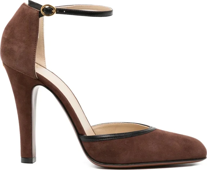 100mm Ankle-Strap Heeled Pumps