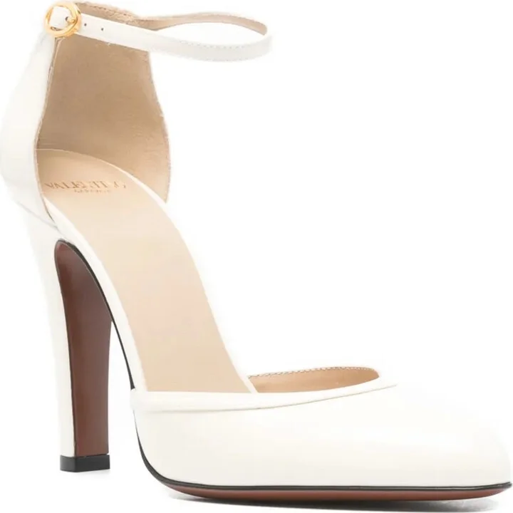 100mm Ankle-Strap Leather Pumps - Image 2