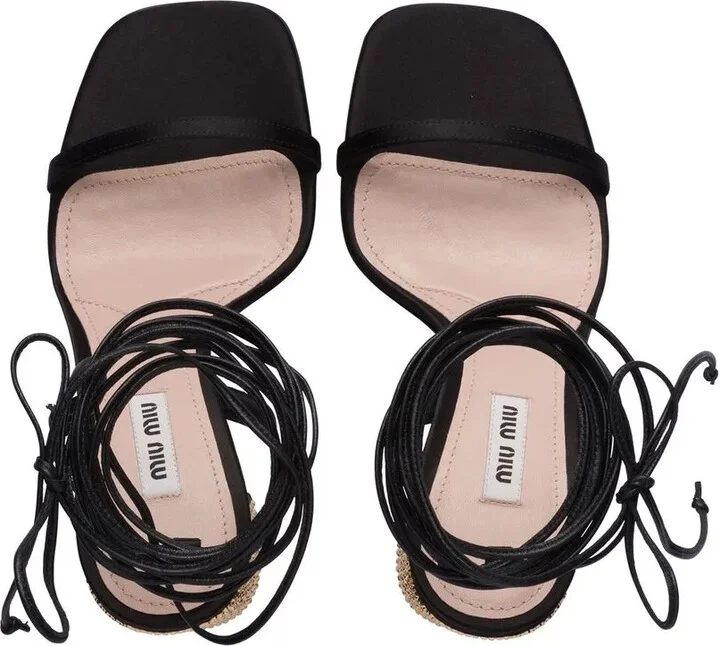 100mm Ankle Tie-Fastening Sandals - Image 4
