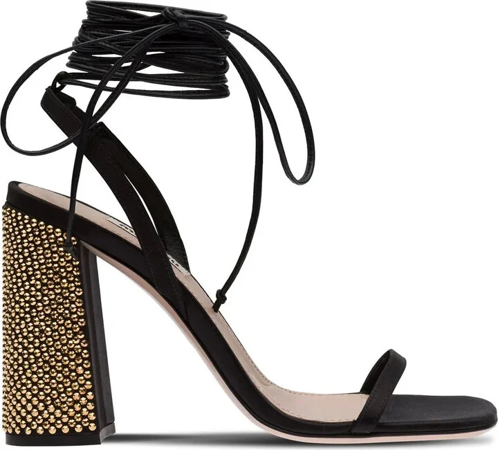 100mm Ankle Tie-Fastening Sandals