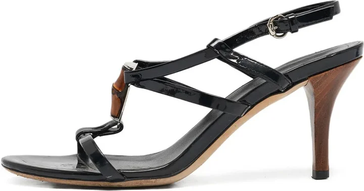 100mm Bamboo-Detail Sandals