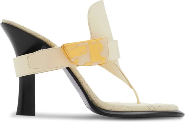 100mm Bay leather mules