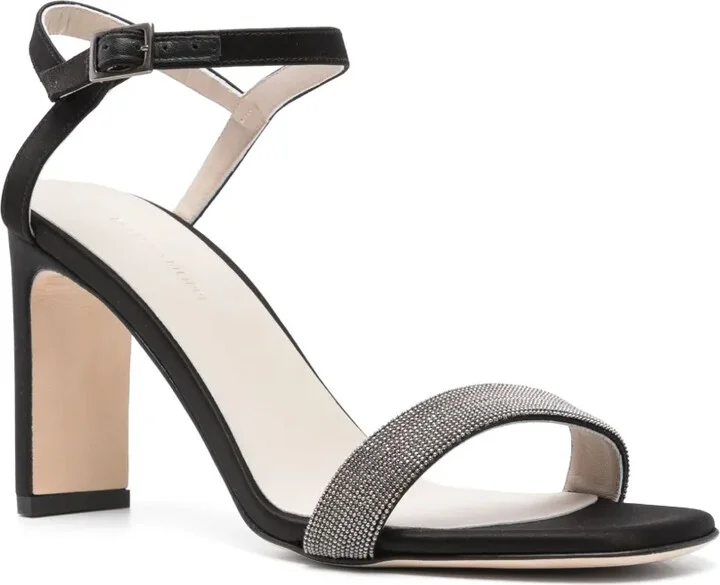 100mm Bead-Embellished Leather Sandals - Image 2