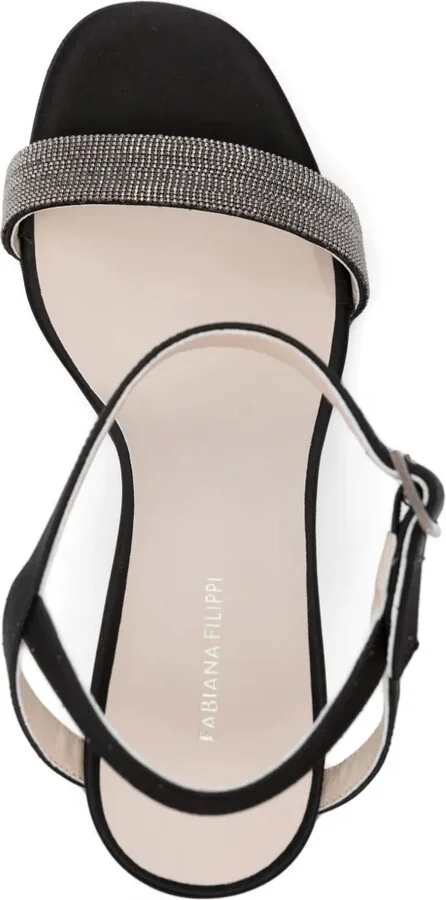 100mm Bead-Embellished Leather Sandals - Image 4