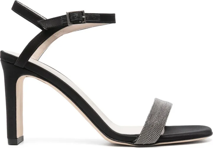 100mm Bead-Embellished Leather Sandals