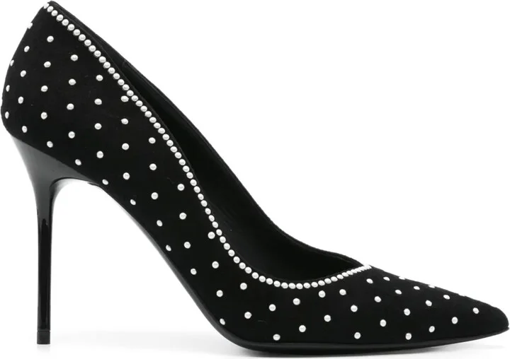 100mm Bead-Embellished Pumps