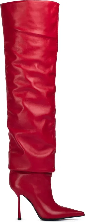 100mm Bella slouchy pointed-toe boots