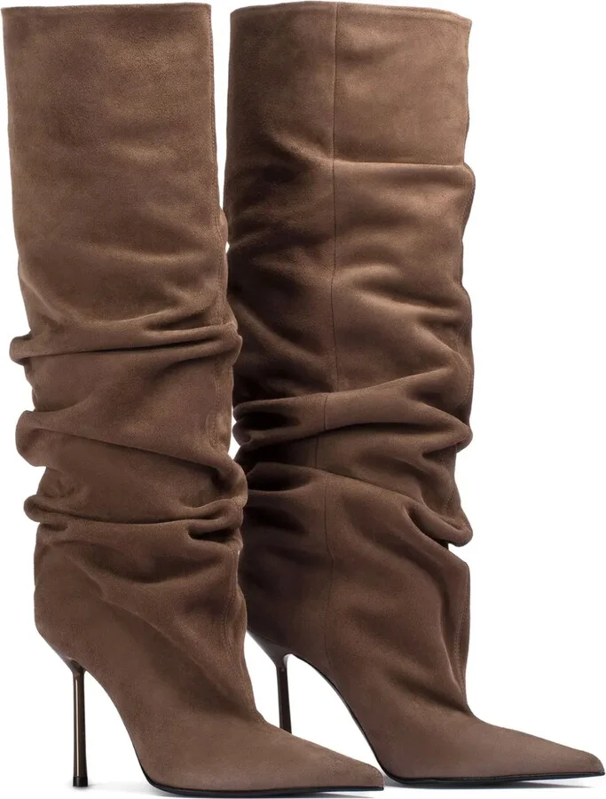 100mm Bella suede boots