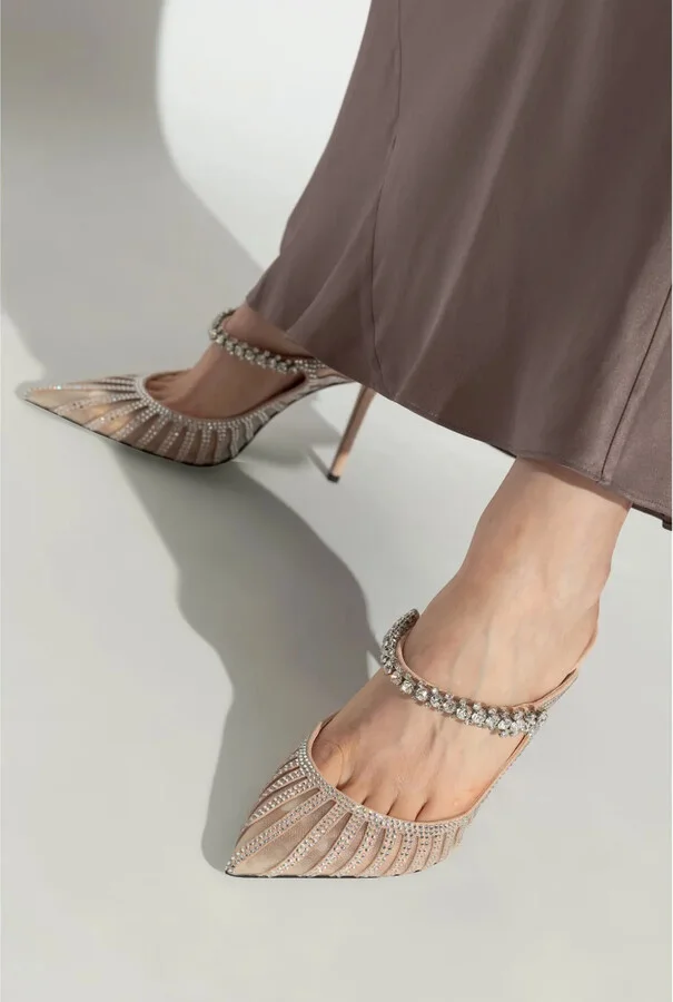 100mm Bing crystal-embellished mules - Image 2