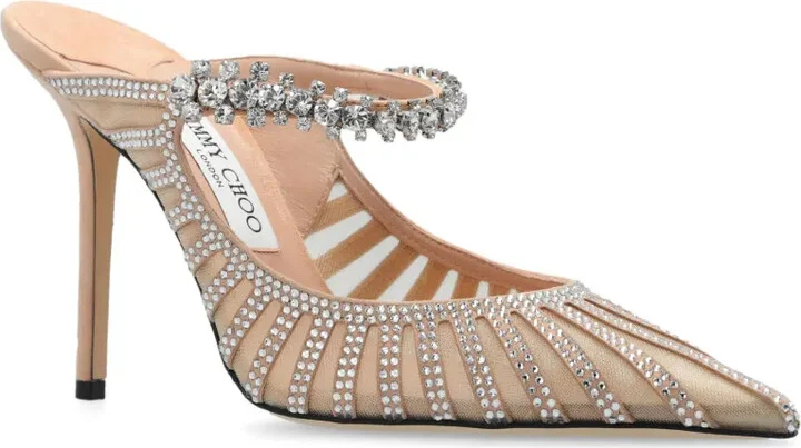 100mm Bing crystal-embellished mules - Image 4