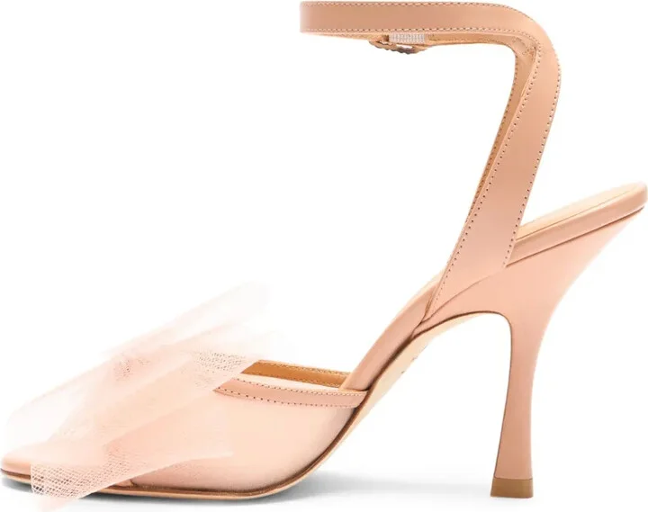 100mm Blushing Bow sandals - Image 3