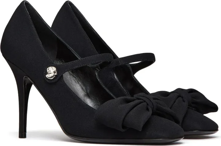 100mm Bow-Appliqué Pumps - Image 2