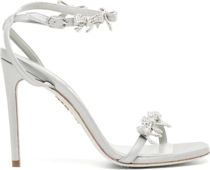 100mm Bow-Detail Crystal-Embellished Sandals