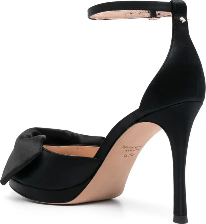 100mm Bow-Detail Satin Sandals - Image 3