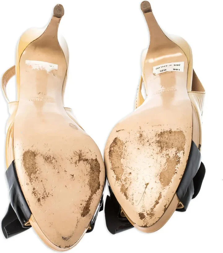 100mm Bow-Detail Slingback Pumps - Image 4