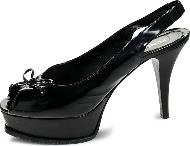 100mm Bow-Detail Slingback Sandals