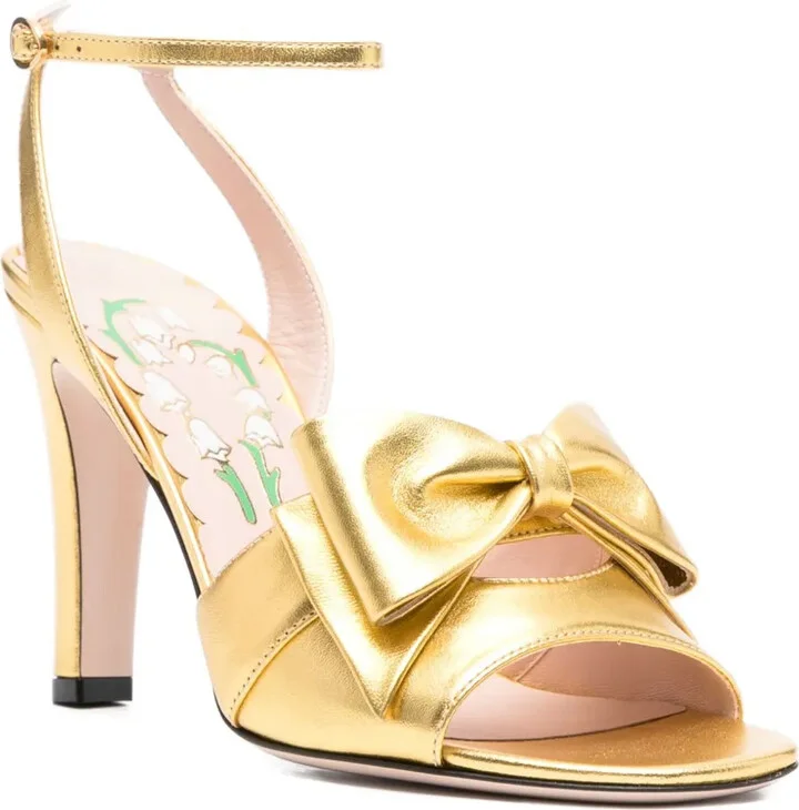 100mm Bow-Embellished Ankle-Strap Sandals - Image 2