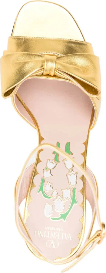 100mm Bow-Embellished Ankle-Strap Sandals - Image 4