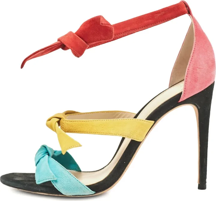 100mm Bow Suede Sandals