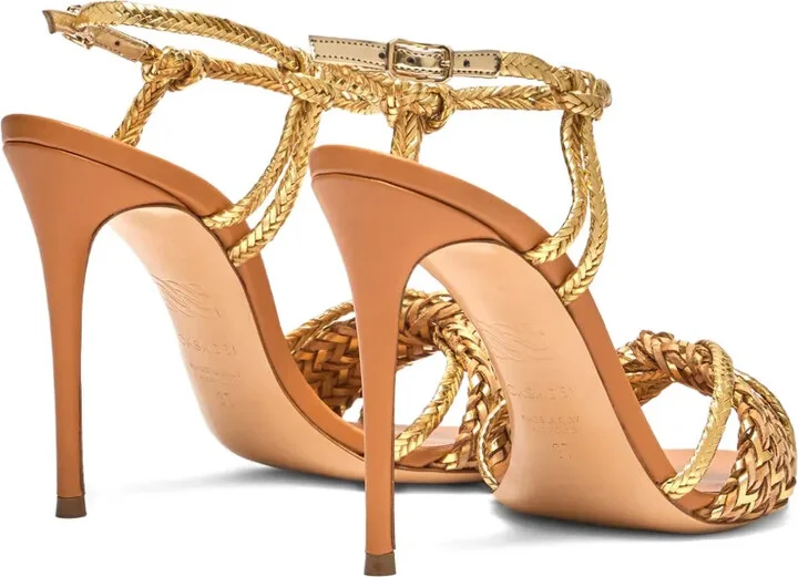 100mm Braided-Strap Heeled Sandals - Image 3