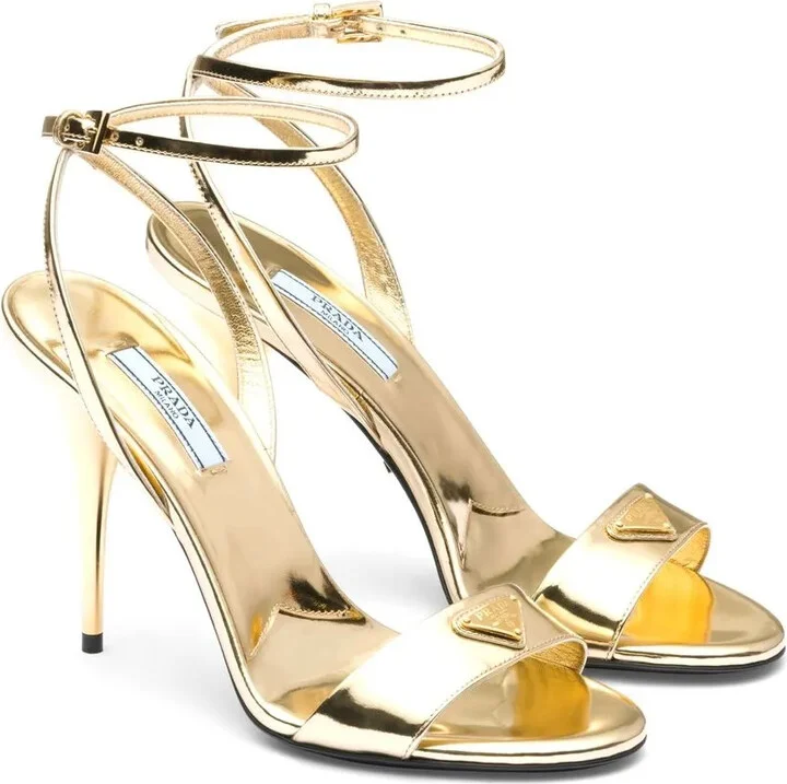 100mm Brushed-Finish Sandals - Image 2