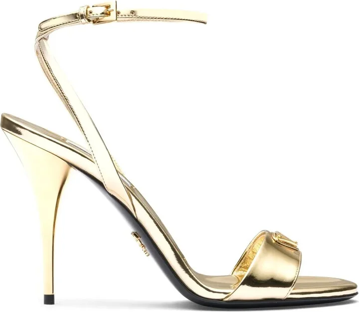 100mm Brushed-Finish Sandals