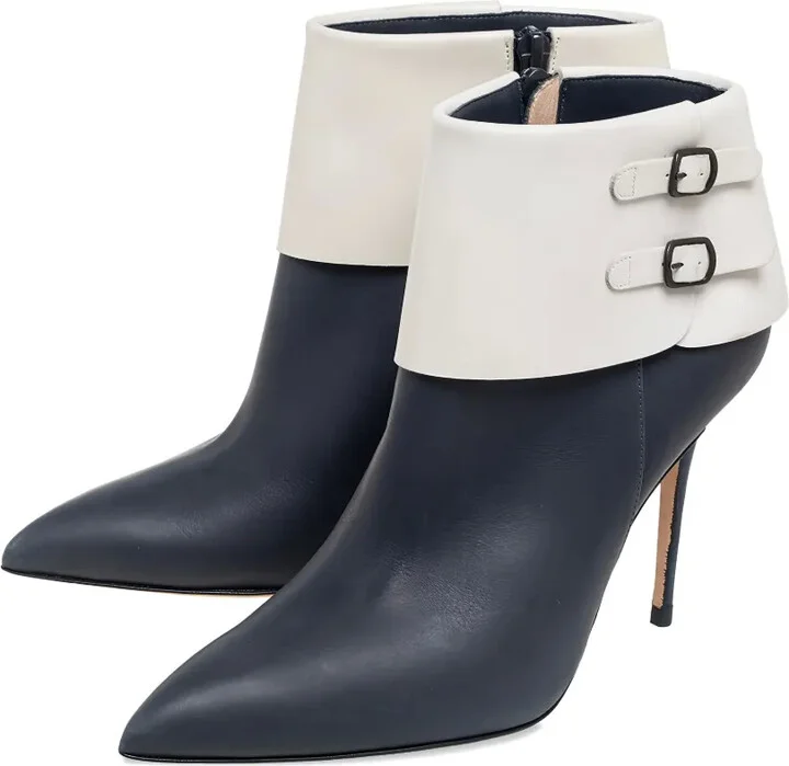 100mm Buckle-Detail Leather Boots - Image 2