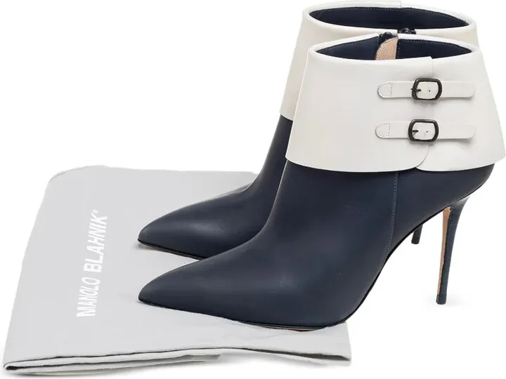 100mm Buckle-Detail Leather Boots - Image 5