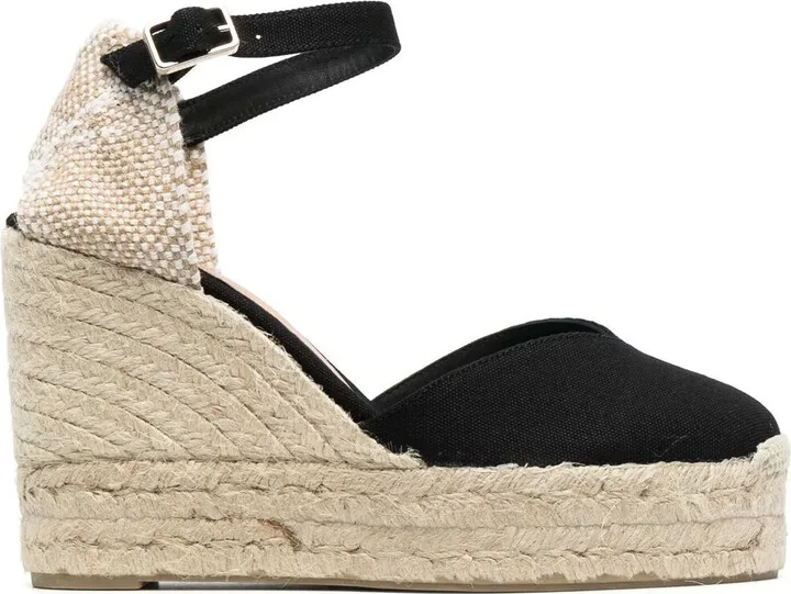 100mm Buckle-Fastening Platform Espadrilles