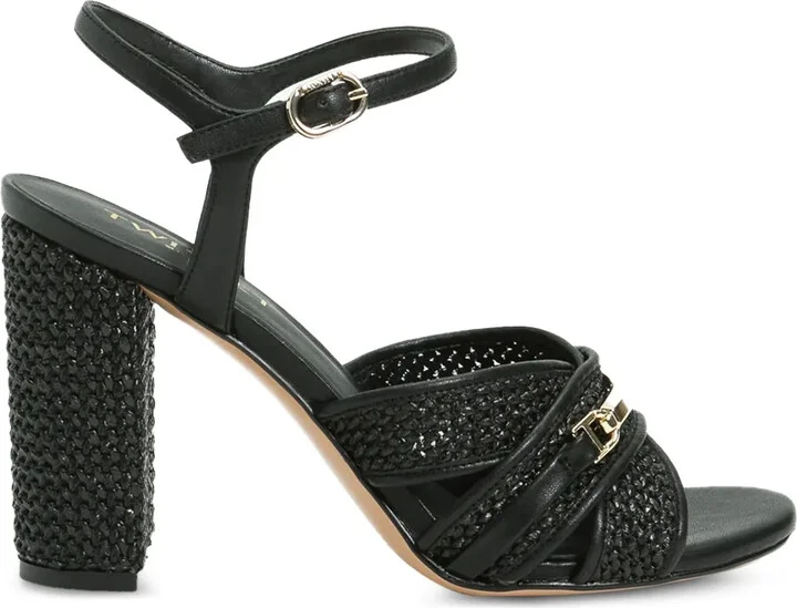 100mm Buckled Interwoven Sandals
