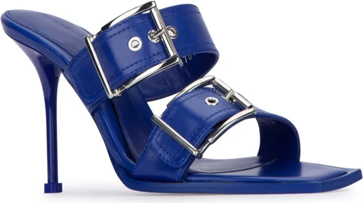 100mm Buckled Leather Sandals - Image 2