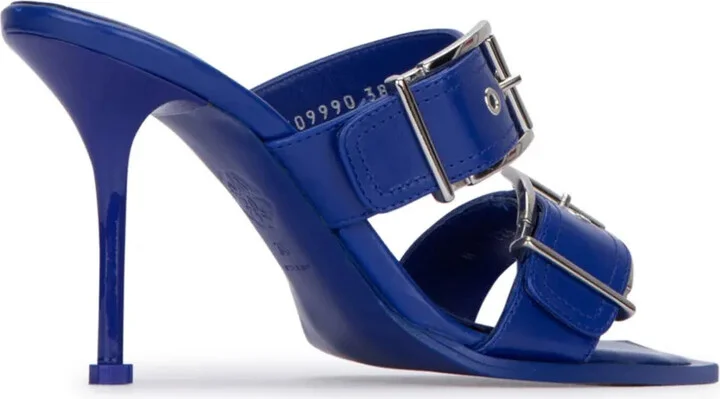 100mm Buckled Leather Sandals - Image 3