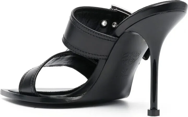 100mm Buckled Leather Sandals - Image 3